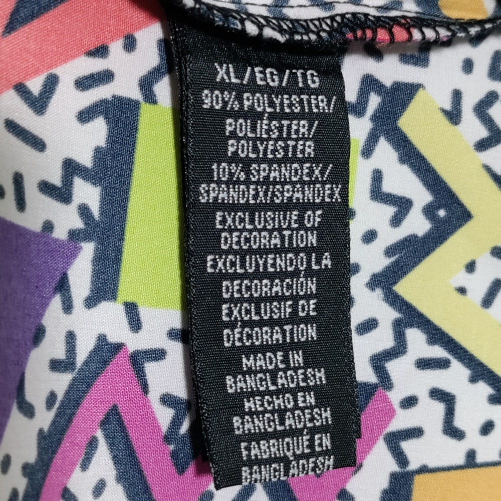 Drill Clothing Company Shirt Mens XL Colorful Stretch Button Up Retro Party Club - Picture 11 of 13